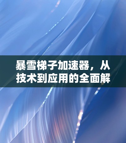 暴雪梯子加速器,从技术到应用的全面解决方案 暴雪梯子加速器,从技术到应用的全面解决方案