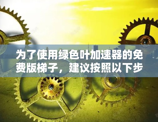 为了使用绿色叶加速器的免费版梯子，建议按照以下步骤进行