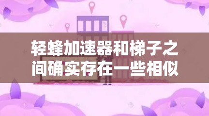 轻蜂加速器和梯子之间确实存在一些相似之处，尤其是在设计灵感方面。以下是逐步的解释和总结