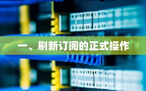 一、刷新订阅的正式操作 一、刷新订阅的正式操作