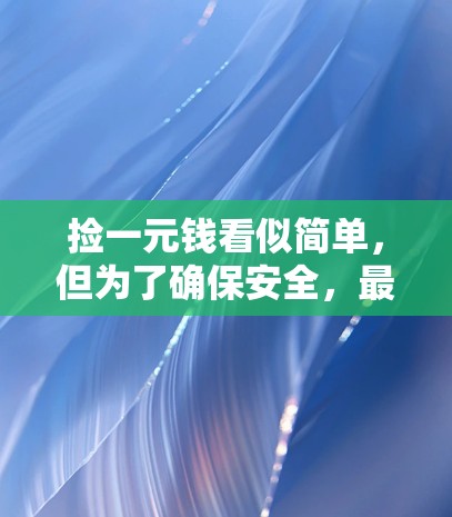 捡一元钱看似简单，但为了确保安全，最好提前了解机场的检查流程。以下是一些步骤和建议