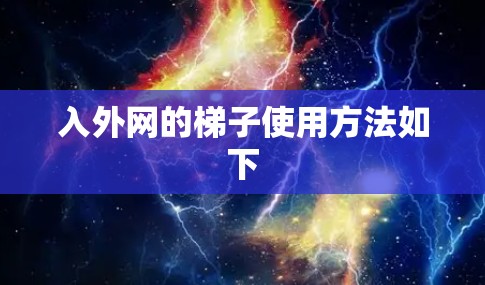 入外网的梯子使用方法如下