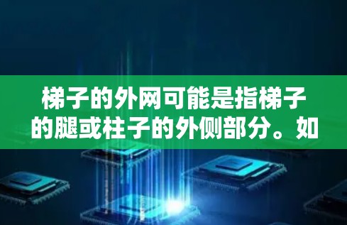 梯子的外网可能是指梯子的腿或柱子的外侧部分。如果梯子被固定在墙上，通常需要利用外网（即梯子的外侧支撑部分）来支撑梯子的重量。以下是一些关于梯子使用和外网的详细信息