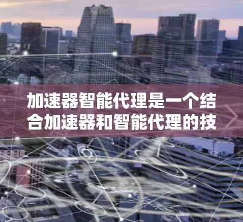 加速器智能代理是一个结合加速器和智能代理的技术组合,旨在提高程序的运行效率和性能。以下是该技术的详细解释 加速器智能代理是一个结合加速器和智能代理的技术组合,旨在提高程序的运行效率和性能。以下是该技术的详细解释