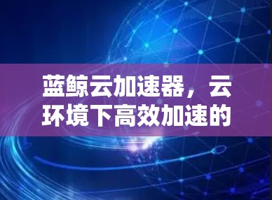 蓝鲸云加速器,云环境下高效加速的全解析 蓝鲸云加速器,云环境下高效加速的全解析