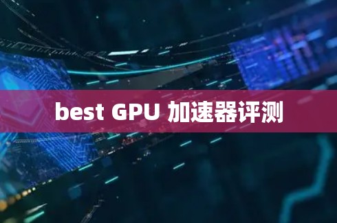 best GPU 加速器评测 best GPU 加速器评测
